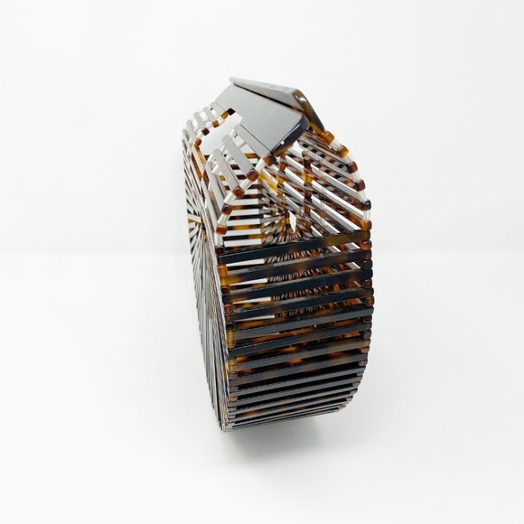 Acrylic Arc Handbag in Tortoise - Picture 7 of 7